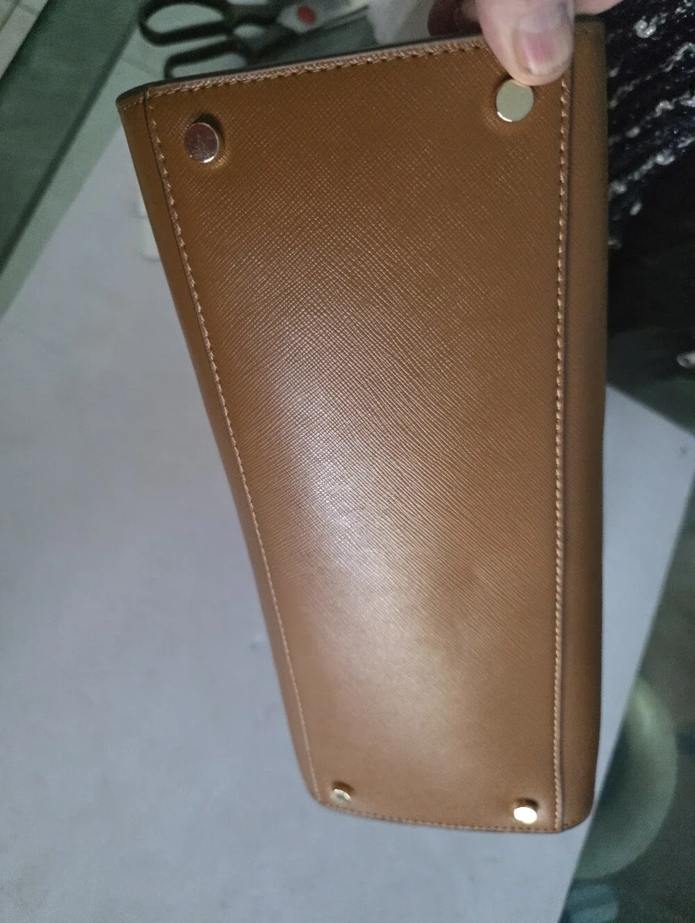New Kate Spade New York Tan Saffiano Leather Tote